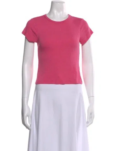 Pre-owned Sablyn Crew Neck Short Sleeve T-shirt In Pink
