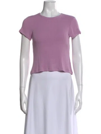 Pre-owned Sablyn Crew Neck Short Sleeve T-shirt In Purple