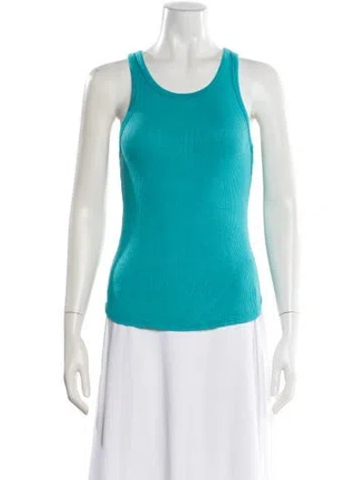 Pre-owned Sablyn Crew Neck Sleeveless Top In Blue