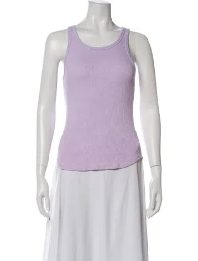 Pre-owned Sablyn Crew Neck Sleeveless Top In Purple