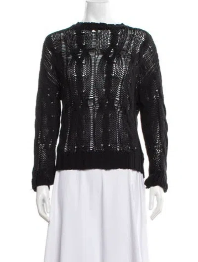 Pre-owned Sablyn Crew Neck Sweater In Black