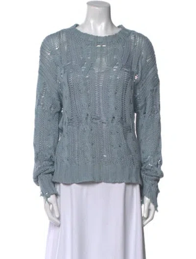 Pre-owned Sablyn Crew Neck Sweater In Blue