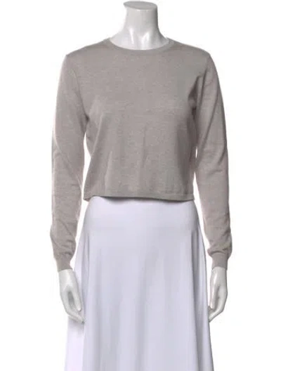 Pre-owned Sablyn Crew Neck Sweater In Gray
