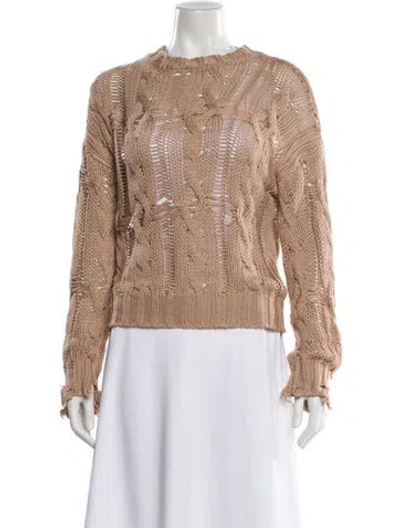 Pre-owned Sablyn Crew Neck Sweater In Neutral