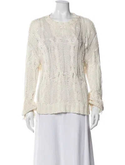 Pre-owned Sablyn Crew Neck Sweater In Neutral
