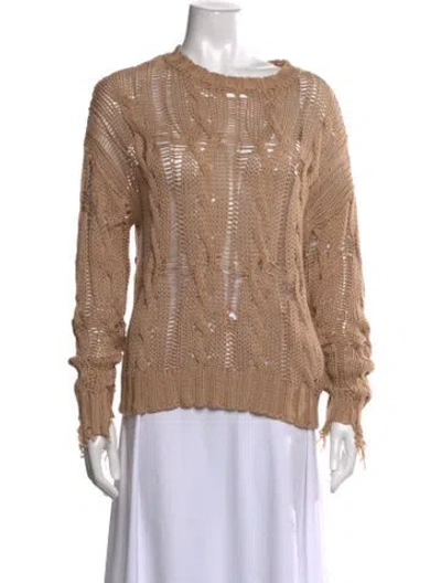 Pre-owned Sablyn Crew Neck Sweater In Neutrals