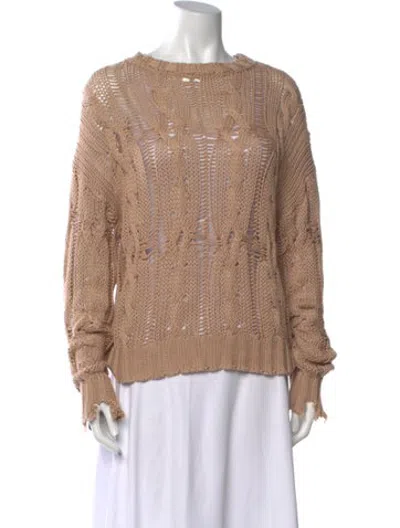 Pre-owned Sablyn Crew Neck Sweater In Neutrals