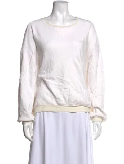 Pre-owned Sablyn Crew Neck Sweater In White