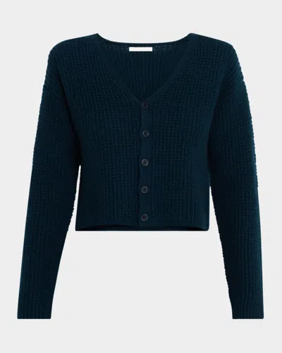 Sablyn Cropped V-neck Cashmere Cardigan In Compass