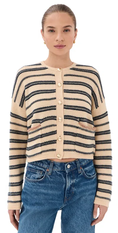 Sablyn Dixie B Cashmere Cardigan With Pockets Buttercream Multi In Neutral