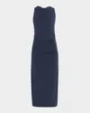 Sablyn Estelle Tank Dress With Side Slits In Blue