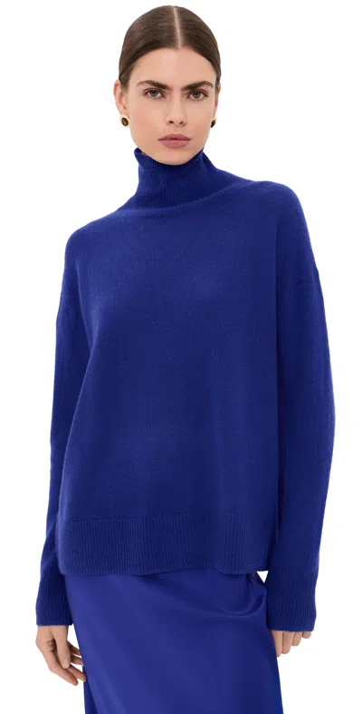 Sablyn Filomena Slouchy Cashmere Turtleneck Cobalt Blue