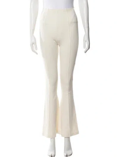 Pre-owned Sablyn Flared Pants In White