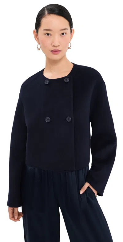 Sablyn Floren Cropped Double Breasted Jacket Midnight Navy