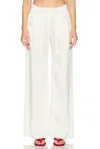 Sablyn Adler Relaxed Straight Leg Pant In Gardenia