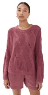 Sablyn Gia Slouchy Cashmere Crew Neck Sweater Desert Bloom In Pink