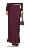 Sablyn Grace Bias Cut Maxi Pull On Skirt In Burgundy