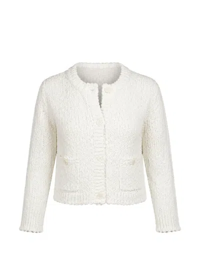 Sablyn Helena Cropped Cardigan In White