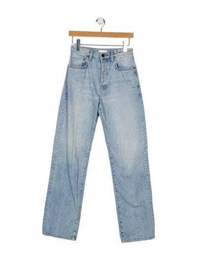 Pre-owned Sablyn High-rise Straight Leg Jeans In Blue