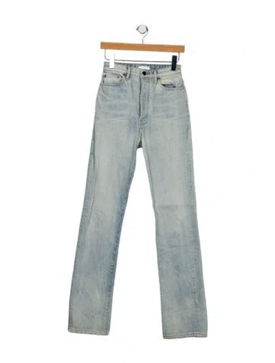 Pre-owned Sablyn High-rise Straight Leg Jeans In Blue