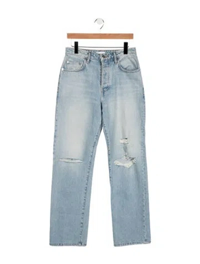 Pre-owned Sablyn High-rise Straight Leg Jeans In Blue