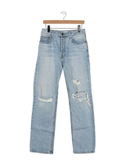 Pre-owned Sablyn High-rise Straight Leg Jeans In Blue