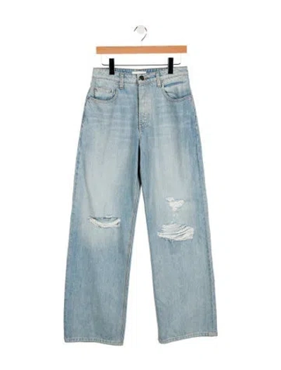 Pre-owned Sablyn High-rise Wide Leg Jeans In Blue