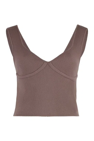 Sablyn Iridian Knitted Top In Brown