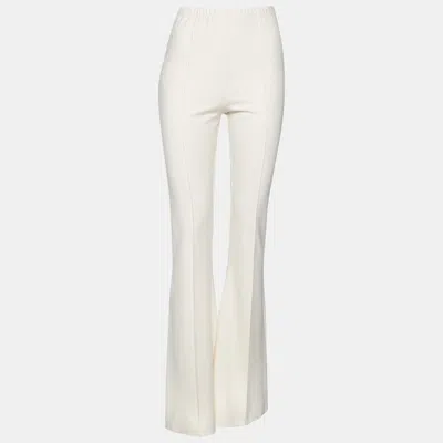 Sablyn Ivory Stretch Knit Flared Pants In White