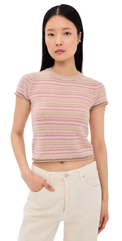 Sablyn Jude Cashmere Tee Dune Heather In Multi