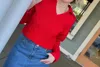 Sablyn Julie Collar Sweater In Scarlet