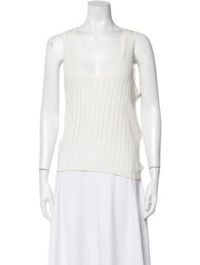 Pre-owned Sablyn Juna Scoop Neck Top In Neutrals