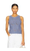 Sablyn Kara Knit Tank Top In Blue