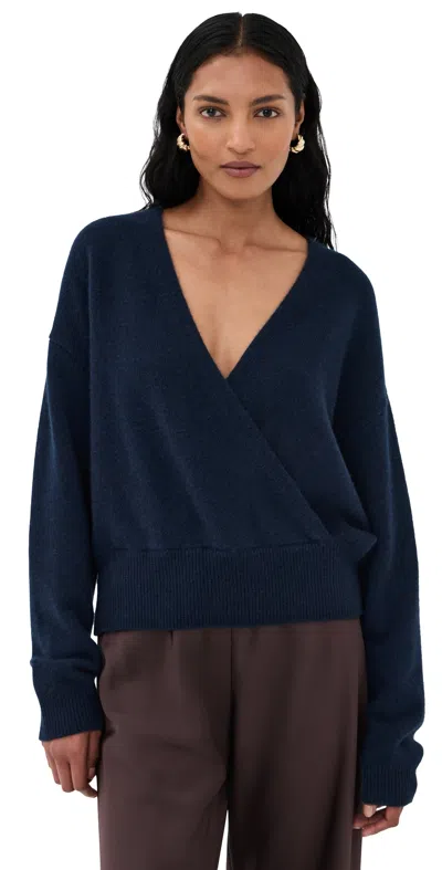 Sablyn Koda Wrap Cashmere Sweater Midnight Navy In Blue