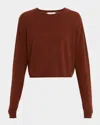 Sablyn Lance Cropped Cashmere Pullover In Gold