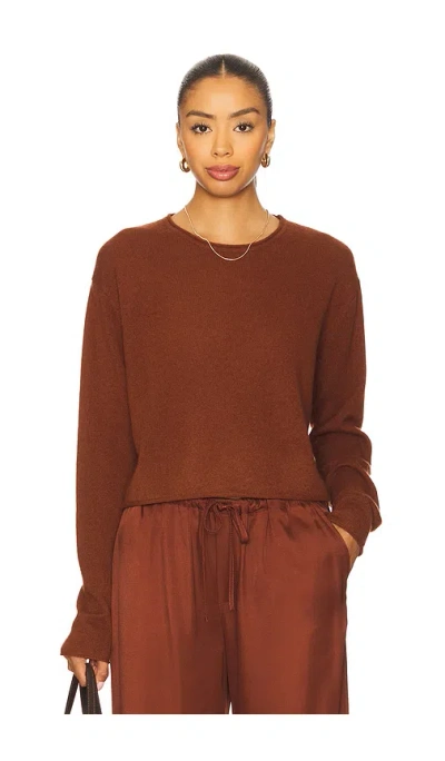 Sablyn Lance Cropped Pullover In Brown