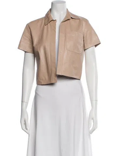 Pre-owned Sablyn Leather Bolero In Neutral