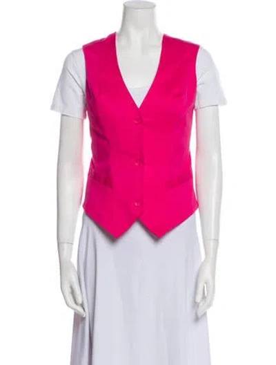 Pre-owned Sablyn Linen Vest In Pink