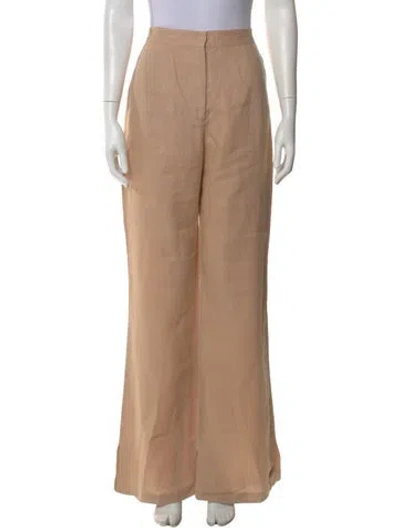 Pre-owned Sablyn Linen Wide Leg Pants In Neutral