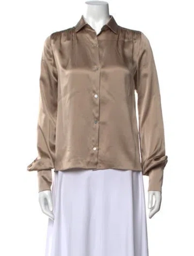 Pre-owned Sablyn Long Sleeve Blouse In Neutrals
