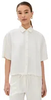 Sablyn Lucy Relaxed Collared Button Up Top Gardenia In Gardenia
