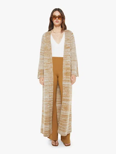 Sablyn Mercedes Drama Duster W/ Rib Horchata Shirt In Gold