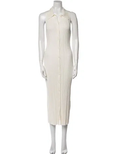 Pre-owned Sablyn Midi Length Dress In Neutral