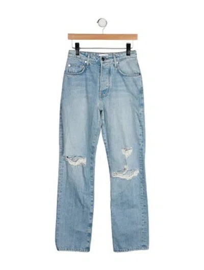 Pre-owned Sablyn Mid-rise Straight Leg Jeans In Blue