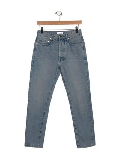 Pre-owned Sablyn Mid-rise Straight Leg Jeans In Blue