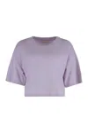 Sablyn Miles Short Sleeve Sweater In Purple