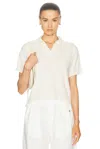 Sablyn Mirabelle Cashmere Short-sleeve Polo In Gardenia
