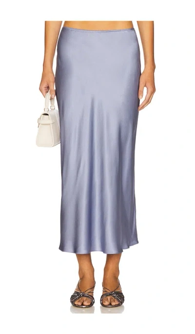 Sablyn Miranda Bias Cut Skirt In Blue