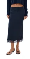 Sablyn Miranda Lace Pull On Skirt Midnight Navy In Blue