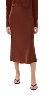 Sablyn Miranda Pull On Skirt Mahogany In Brown